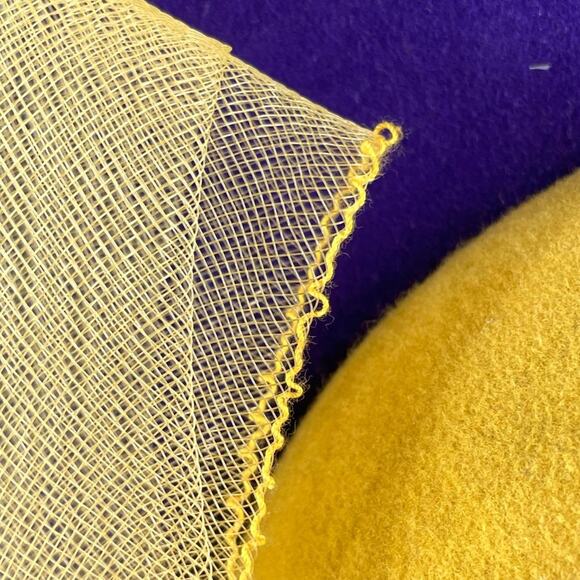 Vintage Wool Made in USA Purple & Gold Derby Hat